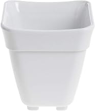 HUBERT Food Pan 1/6 Size White Curveware - 5 1/2" L x 5 1/2" W x 6" D