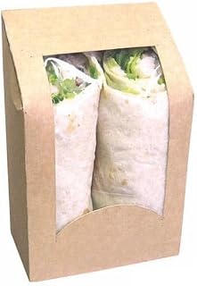 PacknWood 210WRAPX Brown Wrap/Cookie Sleeve with Window - 600 / CS