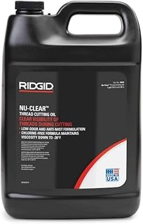 ​​RIDGID 70835 Nu-Clear Thread Cutting Oil, 1 Gal, Halogen, PCB and Chlorine-Free, Designed to Prolong Equipment Life, Cools Threads and Pipes