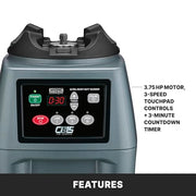 Waring Electronic Touchpad w/3 Minute Timer / Stainless Steel Jar CB15T / 1-Gallon Countertop Blenders