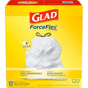 Glad 1 / 120 Count (Pack of 1) / White Trash Bags