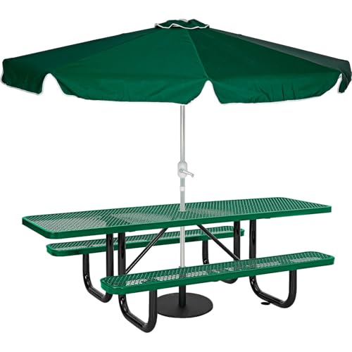 Global Industrial Green / 96"l X 60"w X 29.5"h / Industrial Picnic Tables