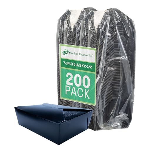 SOUTHERN CHAMPION TRAY Black / 7-3/4" x 5-1/2" x 2-1/2" / 1 Bakery Take Out Containers
