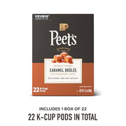 Peet's Coffee Caramel Brûlée / 22 Count (Pack of 4) / 4 Single-Serve Capsules & Pods
