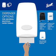 Scott Professional 250 Count (Pack of 16) / White / Multi-Fold Towels 9.2” x 9.4” Paper Towels