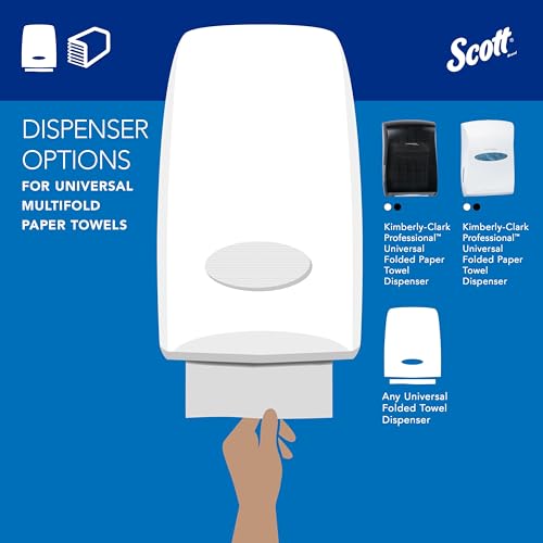 Scott Professional 250 Count (Pack of 16) / White / Multi-Fold Towels 9.2” x 9.4” Paper Towels