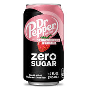 Dr Pepper Zero Sugar Strawberries and Cream / 12 FL Oz (Pack of 12) / 1 Soft Drinks