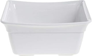 HUBERT Food Pan 1/2 Size White Curveware - 9 7/8" L x 12" W x 6" D