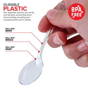 Stock Your Home Mini Spoon / Clear / 100 Dessert Spoons