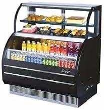 Turbo Air - TOM-W-60SB-N - 60 in Black Dual-Zone Refrigerated Display Case