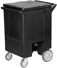 Carlisle IC2250T03 Black Cateraide 125 Pound Tall Mobile Ice Caddy (1 Each)
