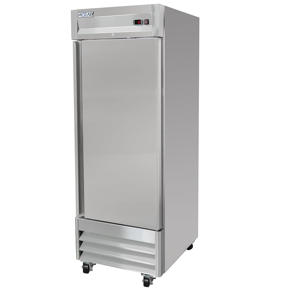 29" One Section Reach In Refrigerator - (1) Right Hinge Solid Door by MOTAK – 30.31x27.17x83.27, In Description, Check Images, Model MSD-1DR-BAL-19-X