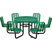 Global Industrial Green / 46" Dia. x 29" H / Industrial Picnic Tables