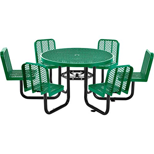 Global Industrial Green / 46" Dia. x 29" H / Industrial Picnic Tables