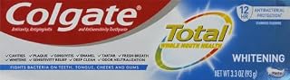 Colgate Total Teeth Whitening Toothpaste, 3.3 oz (93g) -Pack of 2
