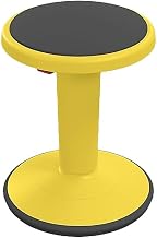 14-18" Plastic Hierarchy Height Adjustable Grow Short Stool in Yellow