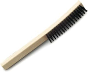 AbilityOne 7920002915815, Skilcraft Wire Deburring Brush, Black Carbon Steel Bristles, 6.75" Brush, 13.5" Tan Plastic Handle