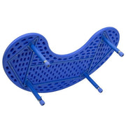 35''W x 65''L Half-Moon Blue Plastic Height Adjustable Activity Table by Flash Furniture – 35"W x 65"D x 14.5" - 23.75"H, Plastic, Blue, Model YU-YCX-004-2-MOON-TBL-BLUE-GG