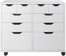 Furnifact Composite Wood Storage Cabinet with Doors, Contemporary Kitchen Pantry Cabinet for Office Organization and Kitchen Storage, White