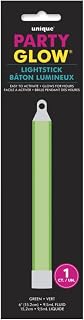 Unique Party Green Glow Light Stick - 6" - Premium Bright Green Plastic Glow Stick - Ideal for Parties, Concerts, Birthdays, New Year, Christmas, and Neon Events (1 Pc.)