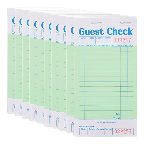 Stock Your Home 10 Pack / Green / 1 Guest Checks