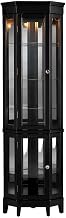 Furnifact Corner Curio Cabinet with Tempered Glass Doors and LED Interior Lighting, 6-Shelf Mirrored Display Cabinet with Anti-Tip Hardware