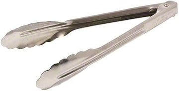 Browne 7" Stainless Steel Utility Spring Tongs