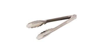 Browne 7" Stainless Steel Utility Spring Tongs by Browne Foodservice – Stainless Steel, Silver, Model 3507