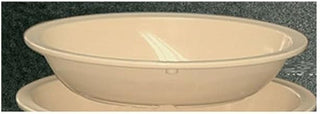 Yanco NS-048T Nessico Oval Bowl, 48 oz Capacity, 10.75" Length, 7.75" Width, 2.5" Height, Melamine, Tan Color, Pack of 24