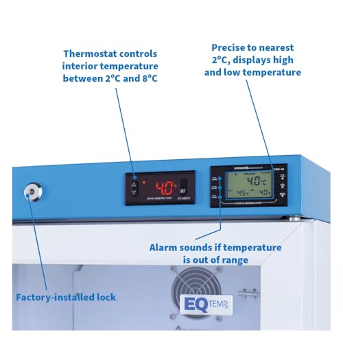 EQTemp Glass / Right Hand Door / 12.71 cubic_feet Lab Refrigerators