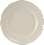 Tuxton China TSC-008 Plate, 9" Diameter, Round, Scalloped Edge, Microwave and Dishwasher Safe, Oven Proof, Fully Vitrified, Ceramic, Shell, American White/Eggshell, Pack of 24