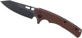 Scipio ST065T Ignite Pocket Knife with 2.85-Inch Blade, Textured Grip Handle, Pocketknife Great for Fishing and Hunting, Tan