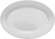 CAC China Majesty Pattern 10 5/8 Inch White Platters 24 Ct