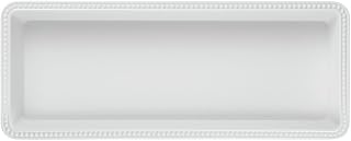 Elite Global Solutions M1562-NW White Melamine Serving Tray 15"L x 6"W x 2"H