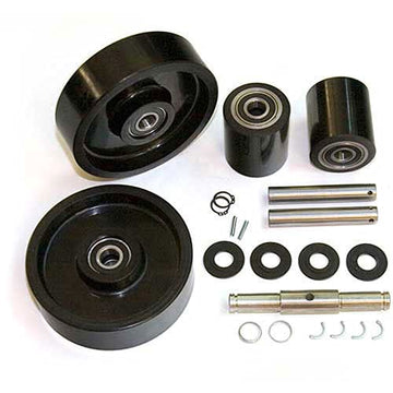 GPS Load Wheel Kit for Manual Pallet Jack - Fits Specific Uline Models by GPS - Generic Parts Service – 10"L x 10"W x 5"H, Polyurethane, Black, Model GWK-1043-CK