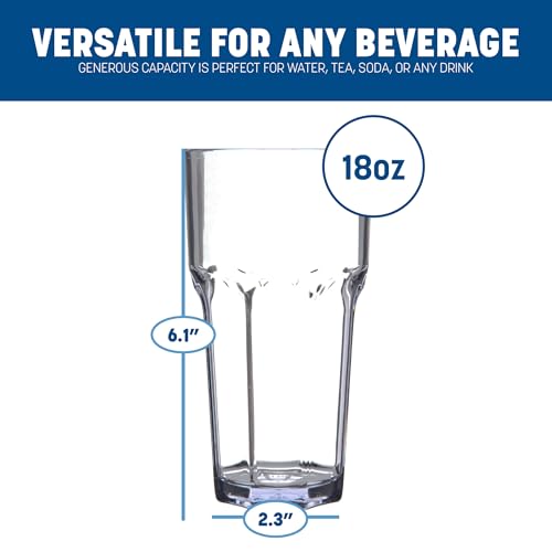 Carlisle FoodService Products 18 Ounces / 24 Pack / Clear Tumblers & Water Glasses