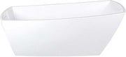 72" Soaking Single Slipper Bathtub -Glossy White/Black