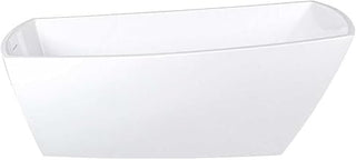 72" Soaking Single Slipper Bathtub -Glossy White/Black