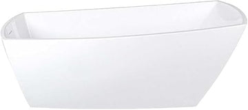 72" Soaking Single Slipper Bathtub -Glossy White/Black