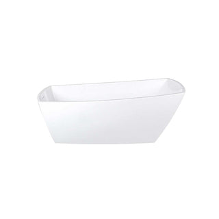72" Soaking Single Slipper Bathtub -Glossy White/Black by Elegant Kitchen and Bath – Acrylic, White, Model BT21272GW-MBK