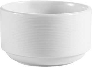 CAC China HMY-48 4-Inch Harmony Porcelain Bouillon, 12-Ounce, White, Box of 36