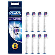 Oral-B 8 unités / White. / Oral-B 3D white brushes x8 Toothbrush Replacement Heads