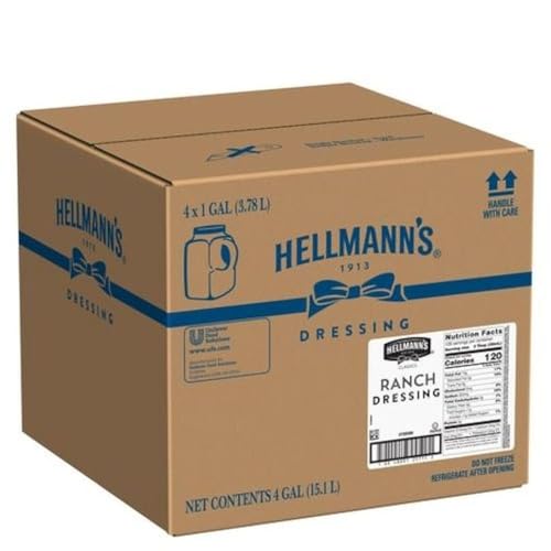 HELLMANN'S Ranch / 128 Ounce (Pack of 4) / Off white Ranch