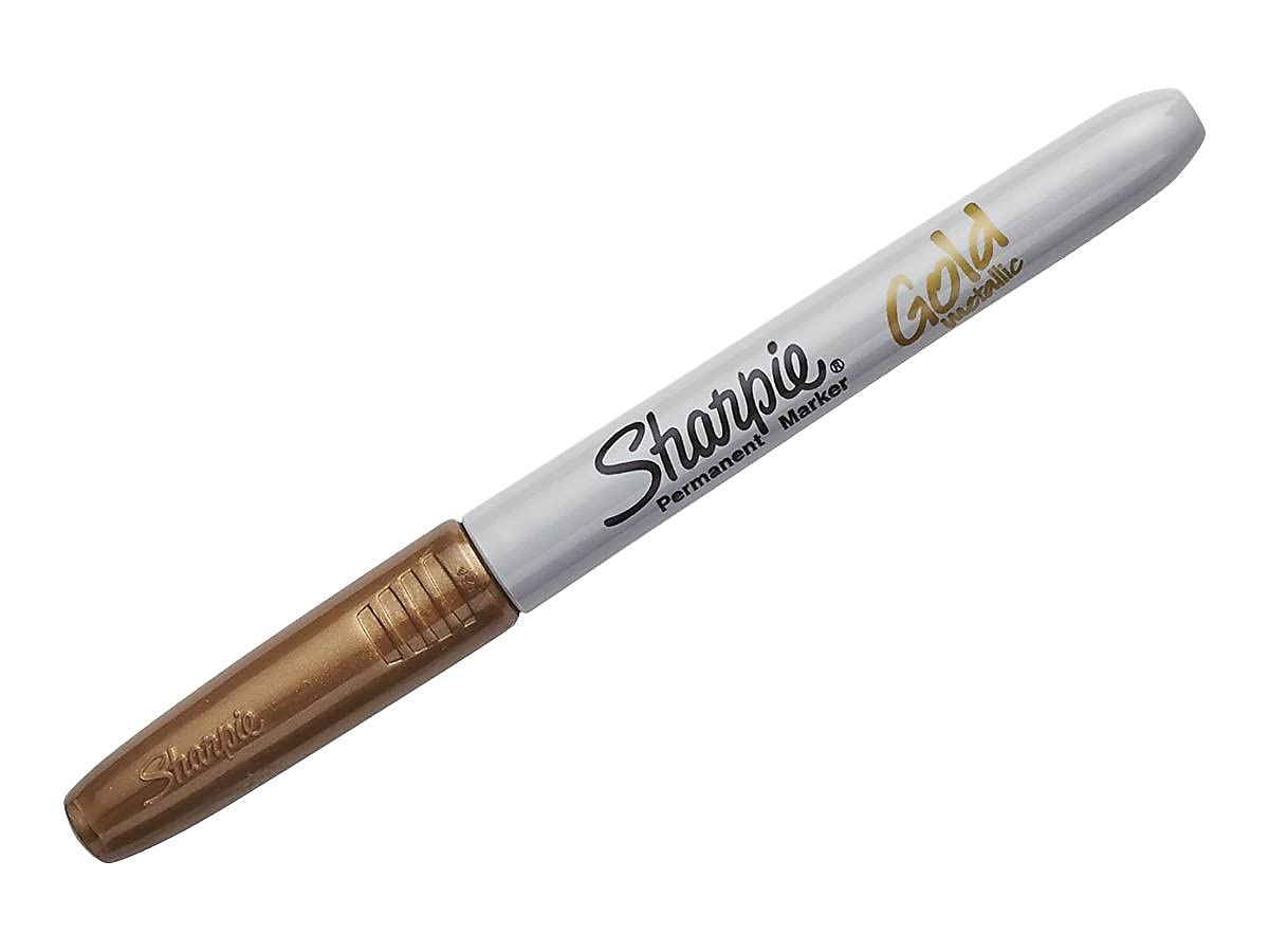 Metallic Fine Point Permanent Markers 2/Pkg-Gold & Silver by Sharpie – 1 Count (Pack of 2), Plastic (Body), Felt (Tip), Gold, Silver, Pack of 2, Model SAN1829202