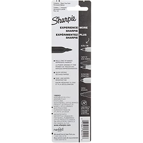 Sharpie Black / 6 Count (Pack of 1) / Permanent,Fine Permanent Markers