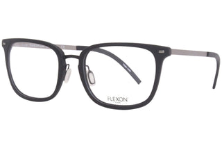 Eyeglasses B 2020 001 Black by Flexon – Lens-55 Bridge-20 Temple-145, Plastic, Black/Silver - 001, Model B2020