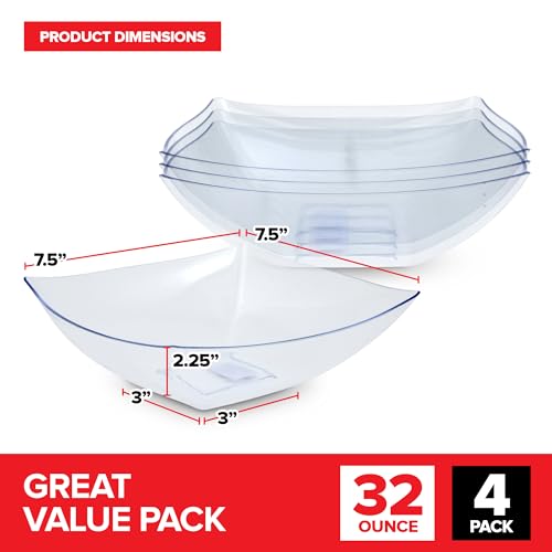 Stock Your Home 4 / 32 oz / Clear Bowls