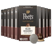Peet's Coffee Major Dickason's Blend / 10 Count (Pack of 10) / 10 Coffee Gifts
