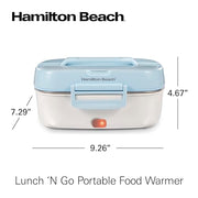Hamilton Beach Stainless Steel 3 Compartment Tray, (Pack of 2) / Blue / Modern Lunch Boxes