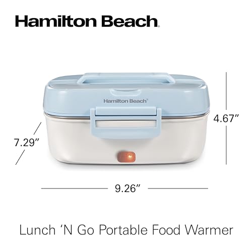 Hamilton Beach Stainless Steel 3 Compartment Tray, (Pack of 2) / Blue / Modern Lunch Boxes